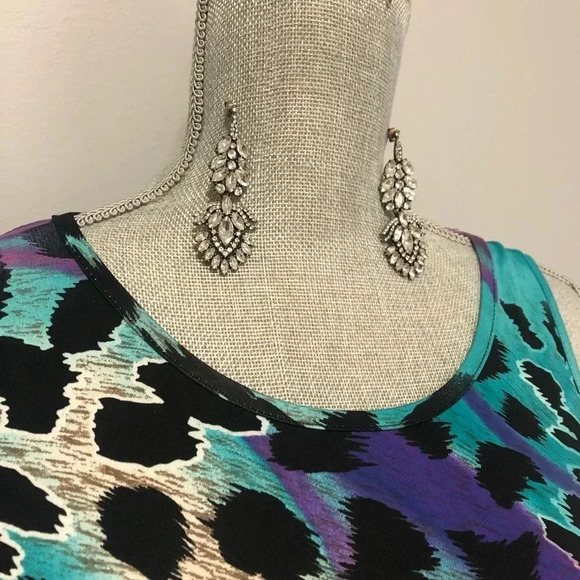 Multi coloured dress with leopard print - Picture 2 of 5